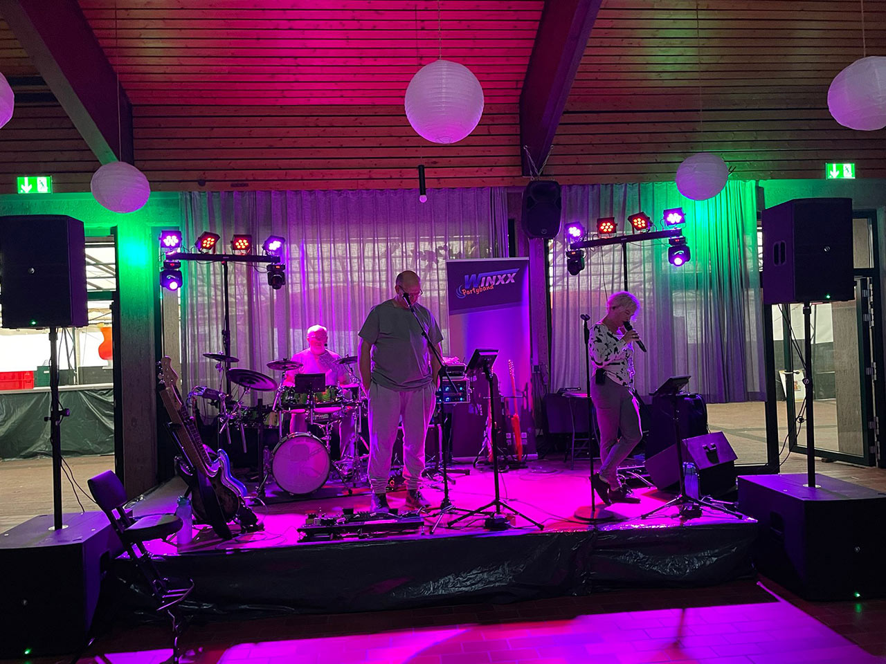 Soundcheck in Gehrden 2 Stunden vor dem Schützenfestball